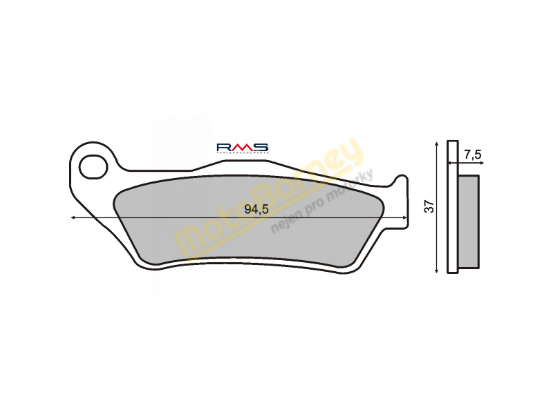 Brzdové destičky RMS na motocykl, čtyřkolku, skútr