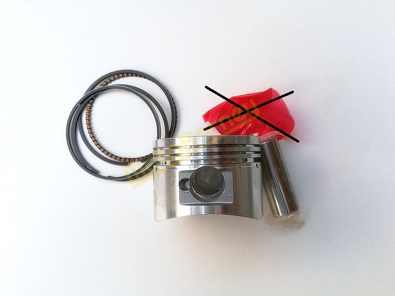 Píst, pístní kroužky, čep na skútr 125 4T, 52,40/15