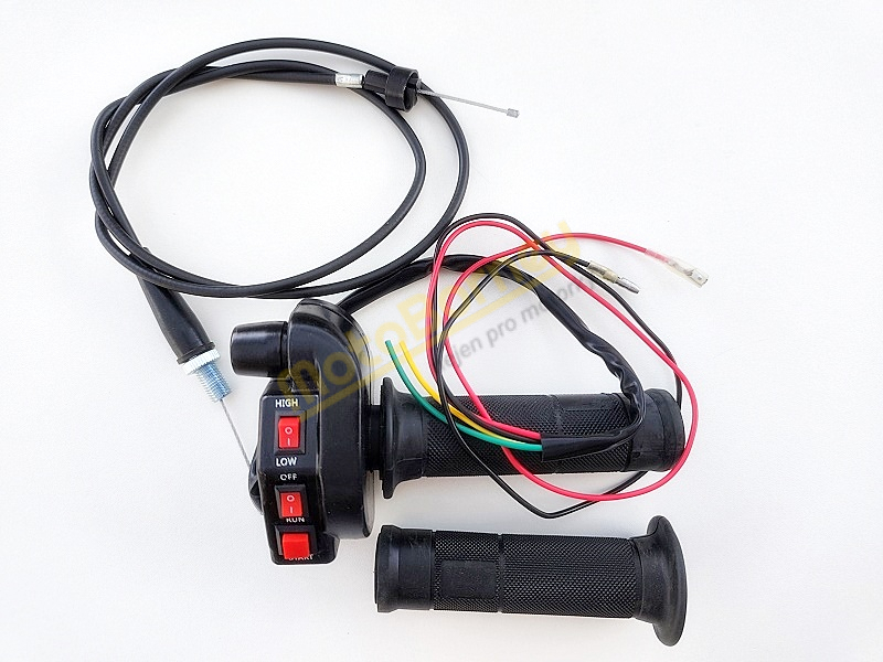 Rychlopal s přepínačem, rukojeť, lanko