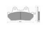 Brzdové destičky NHC H1026 na motocykl