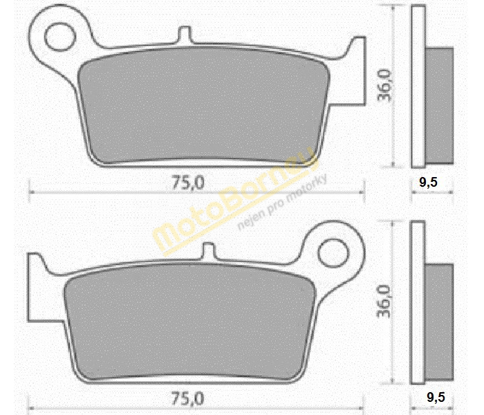 Brzdové destičky NHC H1037 na motocykl